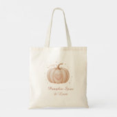 Pumpkin Spice & Love Cute Pastel Pumpkin Halloween トートバッグ (裏面)