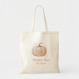 Pumpkin Spice & Love Cute Pastel Pumpkin Halloween トートバッグ