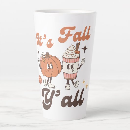 Pumpkin Spice Mug – It’s Fall Y’all カフェラテマグ (正面)