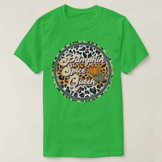 Pumpkin Spice Queen Funny Autumn Funny Halloween L Tシャツ (デザイン正面)