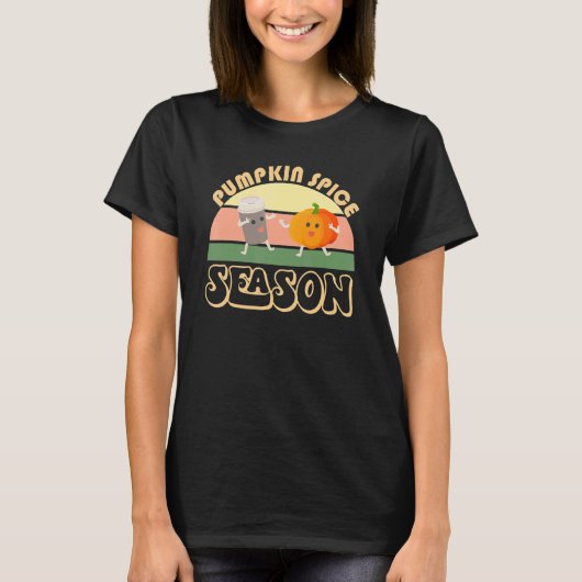 Pumpkin Spice Season Latte Fall Cute Coffee Pumpki Tシャツ (正面)