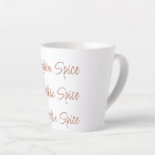 Pumpkin Spice Simple Stylish カフェラテマグ (右アングル)