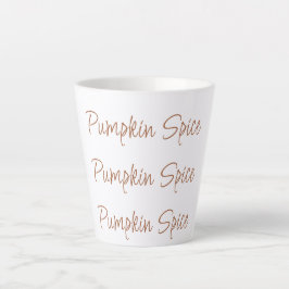 Pumpkin Spice Simple Stylish カフェラテマグ