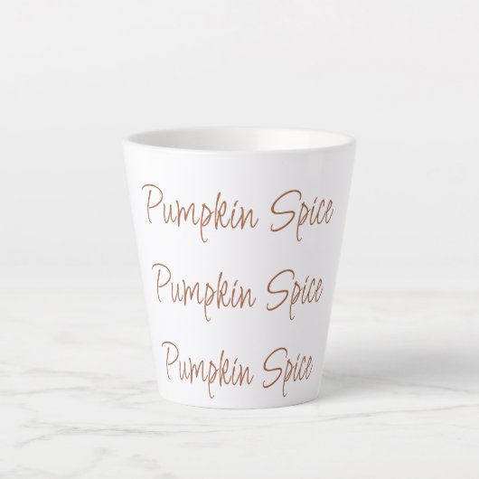 Pumpkin Spice Simple Stylish カフェラテマグ (正面)