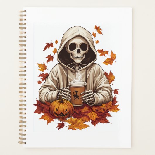  Pumpkin Spice Skeleton プランナー手帳 (正面)