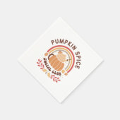 Pumpkin Spice Social Club – Cute Fall PSL  スタンダードカクテルナプキン (角)