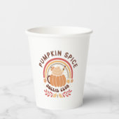 Pumpkin Spice Social Club – Cute Fall PSL 紙コップ (正面)