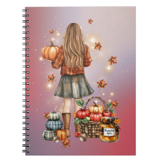 Pumpkin Spice Sparkle Notebook ノートブック (正面)