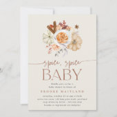Pumpkin "Spice Spice Baby" Shower 招待状 (正面)