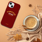 Pumpkin Spice Vibes Personalize Name Phone Case iPhoneケース