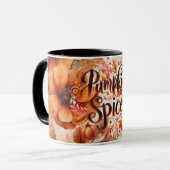 Pumpkin Spice Whimsical Thanksgiving マグカップ (正面左)