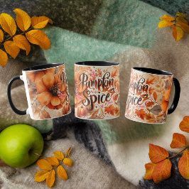 Pumpkin Spice Whimsical Thanksgiving マグカップ