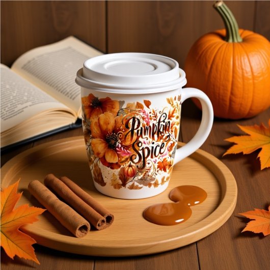 Pumpkin Spice Whimsical Thanksgiving マグカップ