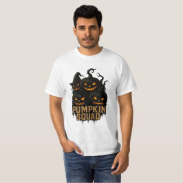 Pumpkin Squad – Dark Jack-o’-Lantern Crew Tシャツ