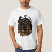 Pumpkin Squad – Dark Jack-o’-Lantern Crew Tシャツ (正面)