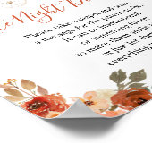 Pumpkin Stroller Baby Shower Late Night Diapers ポスター (角)