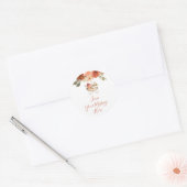 Pumpkin Stroller Baby Shower Leave Your Message ラウンドシール (封筒)