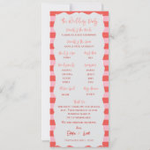 Pumpkin & Sunflower Fall Wedding Program Card 招待状 (裏面)