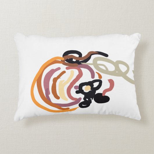 Pumpkin Sunset Autumn cute アクセントクッション (正面)