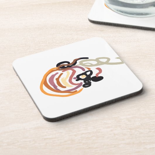 Pumpkin Sunset Autumn cute コースター (左側)