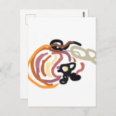 Pumpkin Sunset Autumn cute ポストカード (正面/裏面)