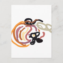 Pumpkin Sunset Autumn cute ポストカード