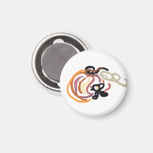 Pumpkin Sunset Autumn cute マグネット (正面/裏面)