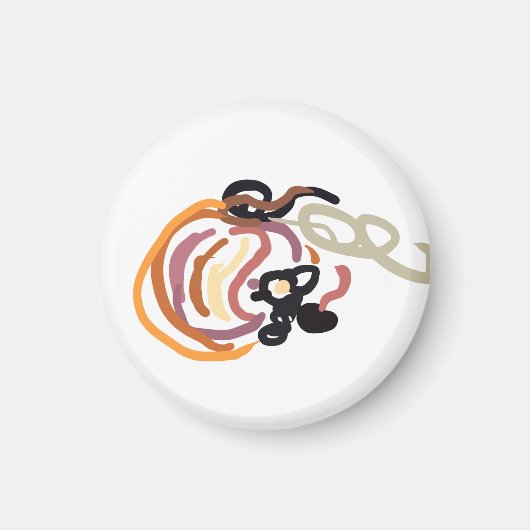 Pumpkin Sunset Autumn cute マグネット (正面)