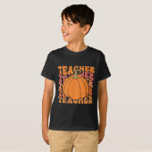 Pumpkin Teacher Fall Thanksgiving Back To School Tシャツ (正面フル)
