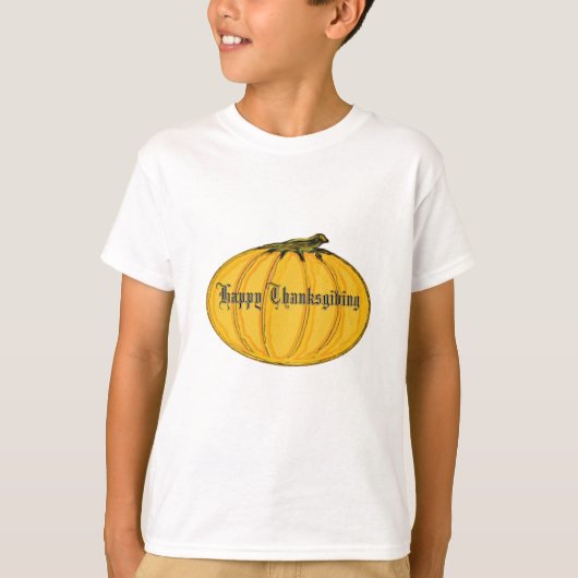 Pumpkin The MUSEUM jGibney Happy Thanksgiving  Tシャツ (正面)