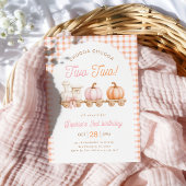 Pumpkin Train 2nd Birthday Invitation 招待状