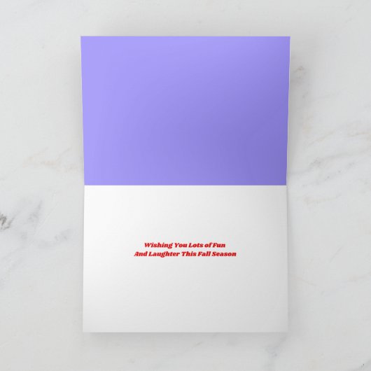 Pumpkin Turkey Greeting Card カード (内部)