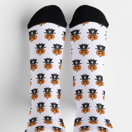 Pumpkin Vampire ソックス (上部)