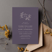 Pumpkin Vines Monogram Wedding Invitation 招待状