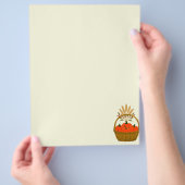 🍂 **Pumpkin & Wheat Basket Flyer チラシ (手)