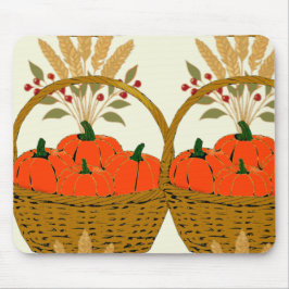 🍂 **Pumpkin & Wheat Basket Mouse Pad マウスパッド