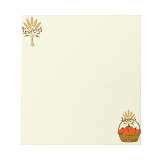 📝 **Pumpkin & Wheat Basket Notepad ノートパッド (正面)