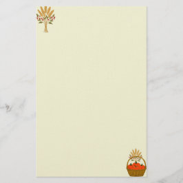 💌 **Pumpkin & Wheat Basket Stationery 便箋