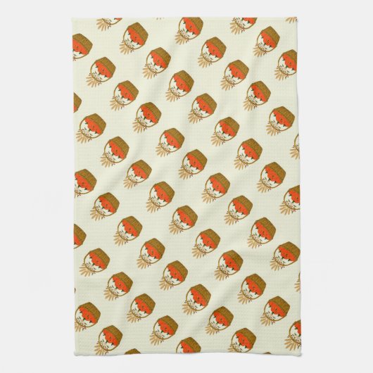 🧺 **Pumpkin & Wheat Kitchen Towel キッチンタオル (縦)