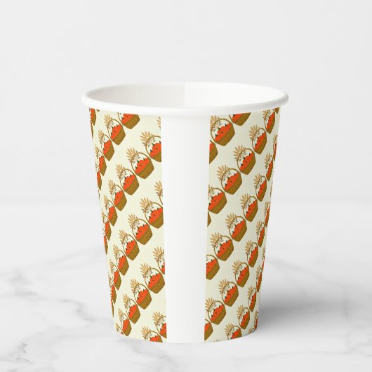 🍂 **Pumpkin & Wheat Paper Cup 紙コップ (左)