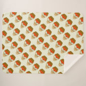 ✨ **Pumpkin & Wheat Sherpa Blanket シェルパブランケット (正面(横))