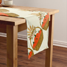 🍂 **Pumpkin & Wheat Table Runner ショートテーブルランナー
