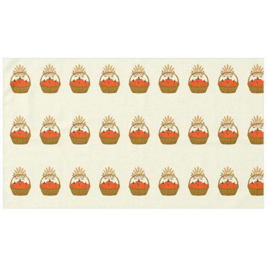 🍂 **Pumpkin & Wheat Tablecloth テーブルクロス (正面(横))