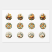 Pumpkin Whimsy Halloween Fall Coaster Designs  ラッピングペーパーシート (正面)