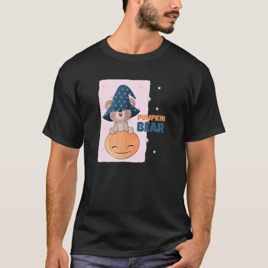 Pumpkin Witch Bear Tシャツ (正面)