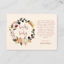 Pumpkin Wreath Baby Shower Books for baby エンクロージャーカード