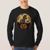 Pumpkin Zebra costume on Zebra Halloween 1 Tシャツ (正面)