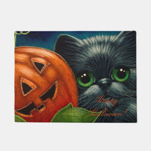 PUMPKINGハロウィンのドア・マットを持つ黒いペルシャ ドアマット