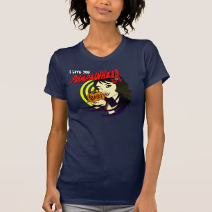 Pumpkinheadのキスの女性のティー Tシャツ