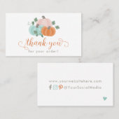 Pumpkinsご注文の名刺をありがとう 名刺 (正面/裏面)